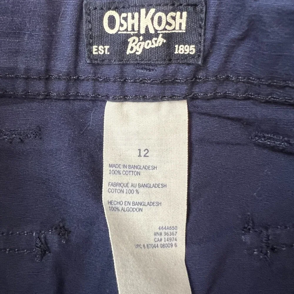 NEW OshKosh Navy Blue Cargo Pants Sz 12